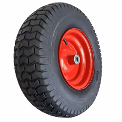 Roue gonflable - WERKA PRO - Ø 400 x 150mm - Axe déporté - Roulements à billes - Jante rouge