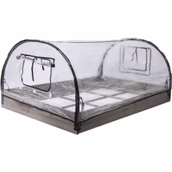 Description détaillée du carré de potager bois et serre WERKA PRO (120x80x50cm) Univers du jardin Produit: Jardinière avec tr ...