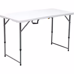 DESCRIPTION GÉNÉRALE Table pliante rectangulaire WERKA PRO à pieds réglables, idéale comme table d'appoint pour 6 personnes.  ...