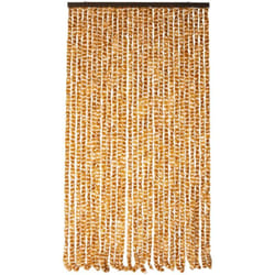 Rideau chenille marron et blanc Werka Pro 90 x 220 cm
