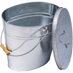 Description détaillée du seau à cendre métal galvanisé WERKA PRO avec couvercle et poignée Univers de la maison Produit: Seau ...