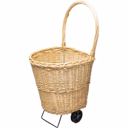 Description détaillée du chariot à bûches en osier WERKA PRO Univers de la maison Produit: Chariot à bûches Matière: Osier na ...