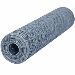Grillage galvanisé - WERKA PRO - 05 x 25m - Mailles hexagonales 25 mm - Acier galvanisé - Gris