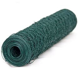 Grillage plastifié - WERKA PRO - 1 x 10m - Mailles hexagonales 13mm - Acier galvanisé - Vert