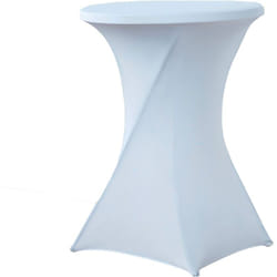 Werka Pro - Housse nappe blanche pour table mange debout ronde ø80cm