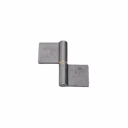Paumelles de grille nœuds plats lames déportées type GO main droite hauteur 140 mm