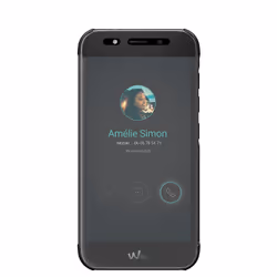 Wiko WKPRFIBK6901 12,7 cm (5") Folio Noir, Transparent