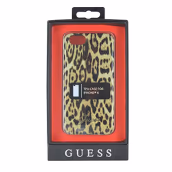 GUESS GUHCP6SPCH 4.7" Housse Marron, Jaune