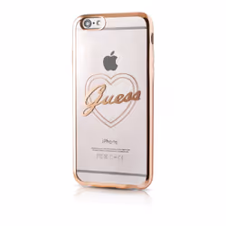 GUESS GUHCP6TRHG, Housse, Apple, iPhone 6 Plus, 6s Plus, Or, Transparent
