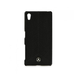 Coque Sony Xpera Z5 Mercedes Cuir perforé véritable Noir - Collection Pure Line