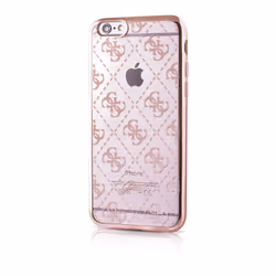 GUESS GUHCP6TR4GRG, Housse, Apple, iPhone 6/6S, Or, Transparent