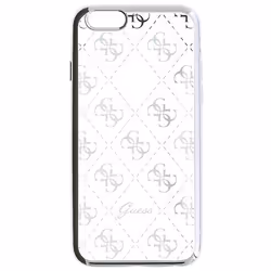 GUESS 4G, Housse, Apple, iPhone 5/5S/SE, Argent, Transparent