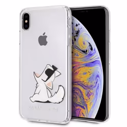 Coque - Karl Lagerfeld - KLHCI65CFNRC - Transparent - Souple - iPhone XS Max
