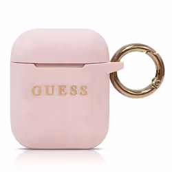 Coque en Silicone - Guess - AirPods - Rose - Souple - Haute Qualité