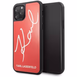 Coque de protection - Karl Lagerfeld - HC Karl Signature - Rouge - Double Layer - iPhone 11 Pro Max