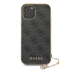Coque de Protection pour iPhone 12/12 Pro à Motif 4G Guess Gris
