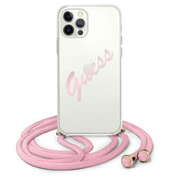 GUESS GUHCP12MCRTVSPI 6.1" Housse Rose, Transparent