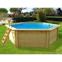 Piscine en pin hors sol Hawai - 4.10 x 1.18 m