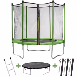 De vrais sauts de bonheur > Un trampoline ludique Organisez un espace de jeu de plein air pour vos enfants avec les trampolin ...