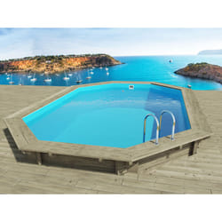 Habitat Et Jardin - Piscine bois Miami 120 - 4.86 x 3.36 x 1.20 m