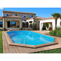 Description générale Ce kit piscine en bois du Nord de forme octogonale allongée (7.57 x 4.07 x 1.31 m) est conçu pour offrir ...