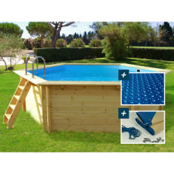Piscine bois Hawai 4.10 m + bâche