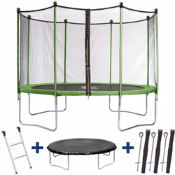 Description générale Trampoline 'Yoopi' de 3.65 m, conçu pour offrir des heures de divertissement en toute sécurité. Il est é ...