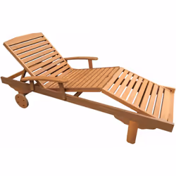 Bain de soleil pliant en bois exotique "Singapour" Venez passer de bons moments de relaxation et de détente confortablement i ...