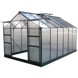 Habitat Et Jardin - Serre jardin polycarbonate 'Dahlia' - 9,24 m² - Vert Sapin