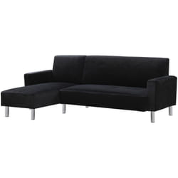 Canapé d'angle tissu réversible "Rio" - 4 places - Gris anthracite