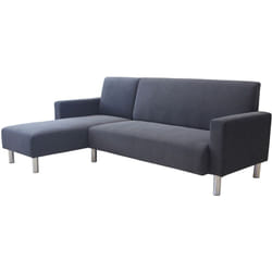 Canapé d'angle tissu réversible 'Rio' - 4 places - Gris