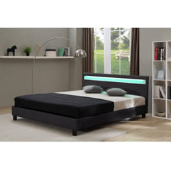 Lit led 'Maria' - 160 x 200 cm - Noir
