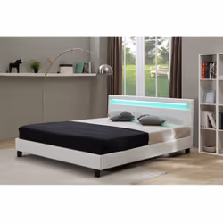 Description générale Le lit LED 'Maria' est un meuble design, élégant et de haute qualité, idéal pour apporter une touche d'o ...