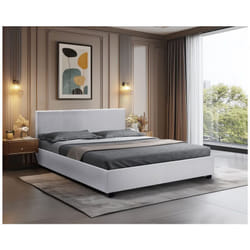 Lit double avec coffre 'Carla' - 140 x 190 cm - Blanc