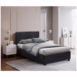 Description générale Offrez-vous un moment de détente avec le lit PVC 'Carla' noir, idéal pour tous les univers de décoration ...
