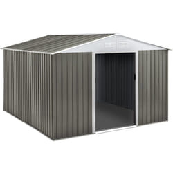 Abri jardin métal 'Dallas' - 8,84 m² - Taupe