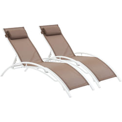 Habitat Et Jardin - Bain de soleil en aluminium 'Beauty' - Phoenix - Taupe - Lot de 2