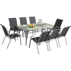 Habitat Et Jardin - Salon de jardin 'Cordoba xl 180' 8 places - Phoenix - Gris foncé