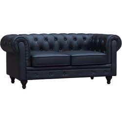 Description générale Craquez pour le charme du canapé de type Chesterfield 'Aliza'. Ce canapé design propose deux assises spa ...