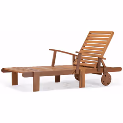 Bain de soleil pliant en bois exotique "Tokyo" - Maple - Marron clair