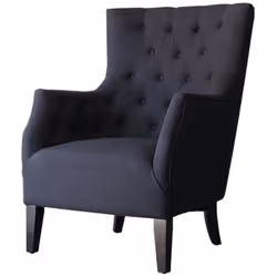 Description générale Le fauteuil bergère contemporain 'Duchesse' en noir est l'élément idéal pour sublimer votre intérieur. A ...