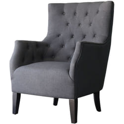 Habitat Et Jardin - Fauteuil Scandinave Tissu 'Duchesse' - 76 x 83 x 100,5 cm - Gris
