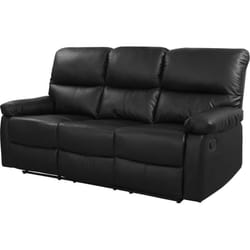 Habitat Et Jardin - Canapé relax 'Lincoln' - 197 x 89 x 103 cm - 3 places - Noir