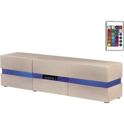 Habitat Et Jardin - Meuble tv led 'Vida' - 177 x 39 x 45 cm - Blanc laqué