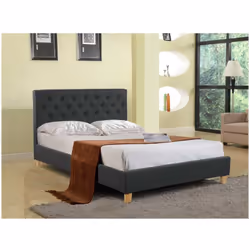 Description générale Le lit 'Emmy' est un modèle double élégant, conçu pour offrir à la fois confort et style. Avec son revêt ...