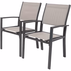 Description générale Lot de 2 fauteuils de jardin 'Tropic' alliant confort et élégance. Avec des dimensions de 57.5 x 62 x 90 ...