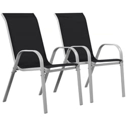 Habitat Et Jardin - Fauteuil jardin Textilène 'Cordoba' - Phoenix - Noir - Lot de 2