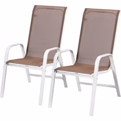 Habitat Et Jardin Fauteuil Jardin Textilène "cordoba" - Phoenix - Taupe - Lot De 2