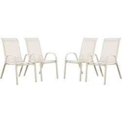 Fauteuil jardin Textilène Cordoba - Phoenix - Écru - Lot de 4