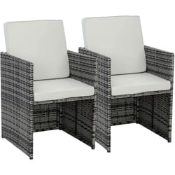Habitat Et Jardin - Lot de 2 fauteuils Chicago - 'Florida' - Gris